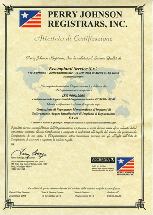 Certificazione ISO 9001:2000